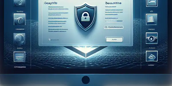 A modern digital workspace featuring a secure computer setup for browsing adult entertainment safely and comfortably.